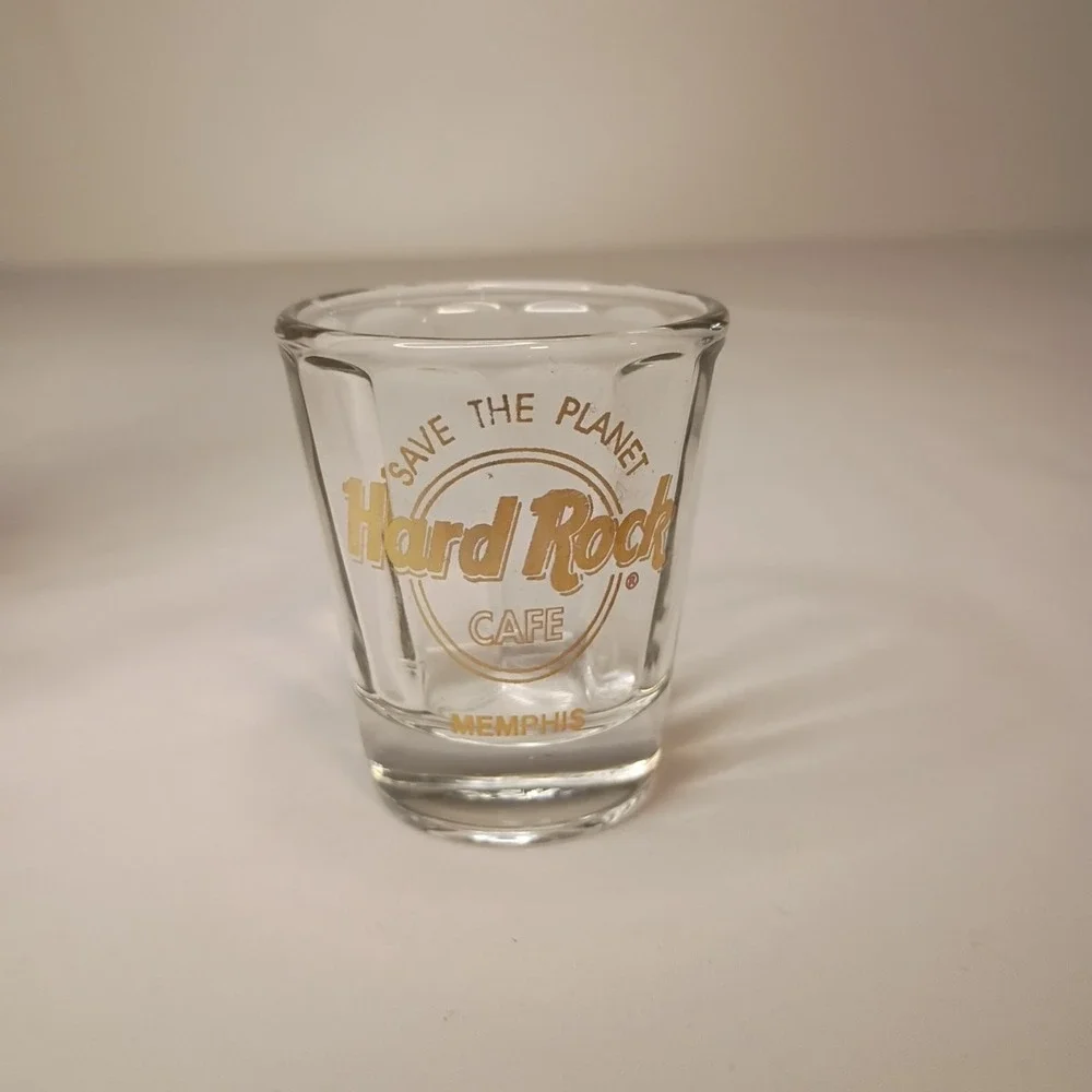 Hard‎ Rock Cafe Memphis Shot Glass Made in USA Souvenir Save the Planet